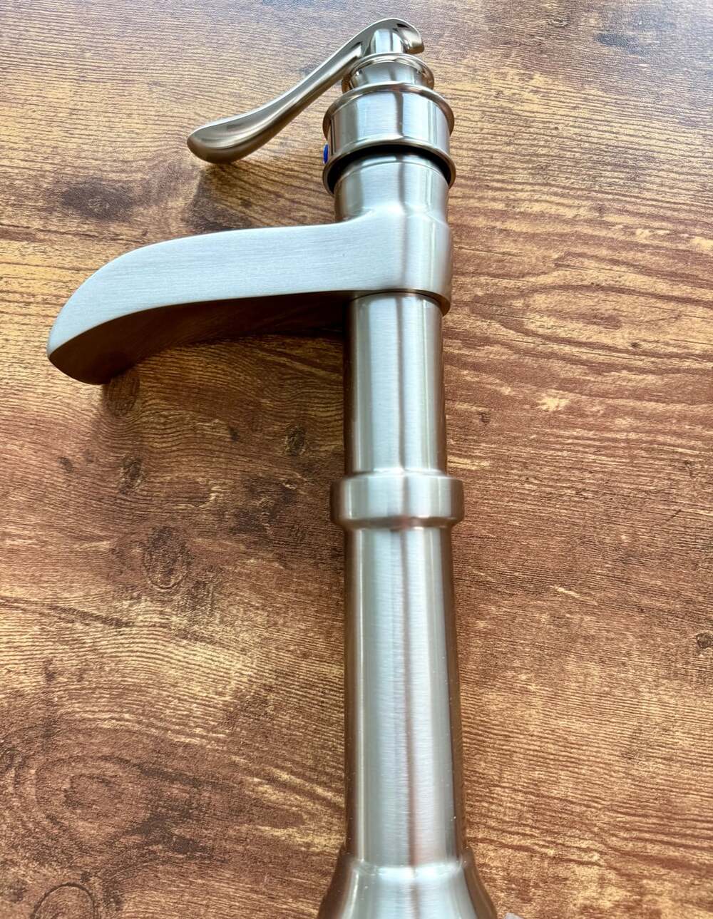 Sink Waterfall Faucet in Brushed Nickel with Pop-Up Drain